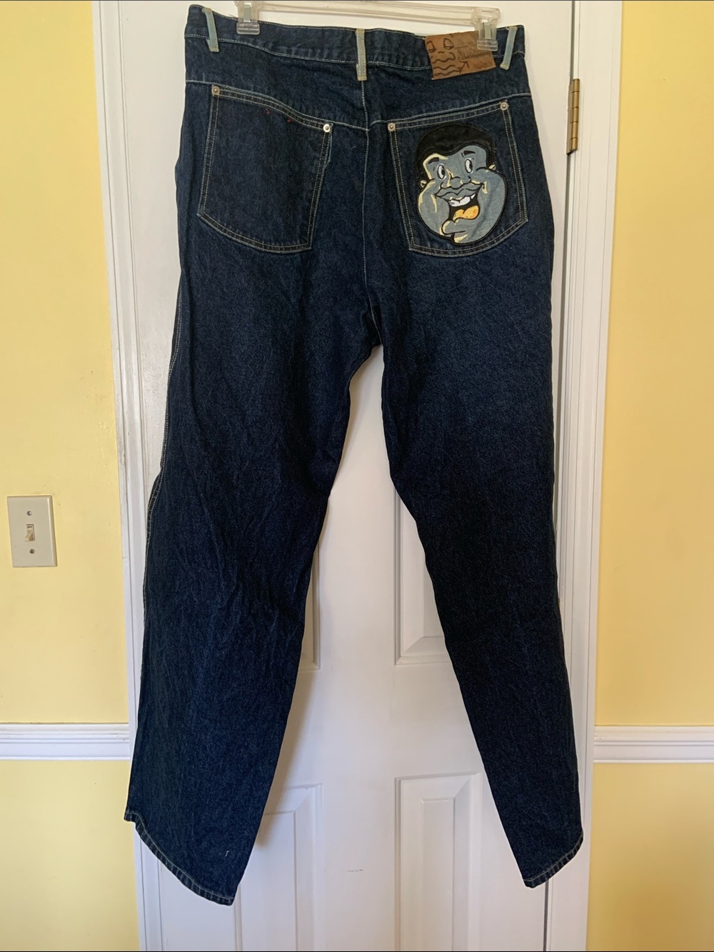 Fat Albert 38x34 the Junk Yard Gang Denim Jeans with Character Pocket Patch